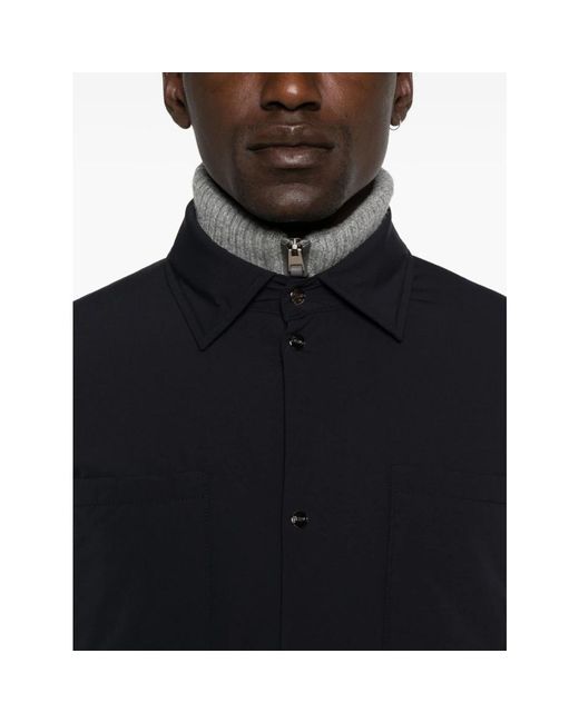 Herno Blauwe Zijde Nylon Jas in het Black voor heren