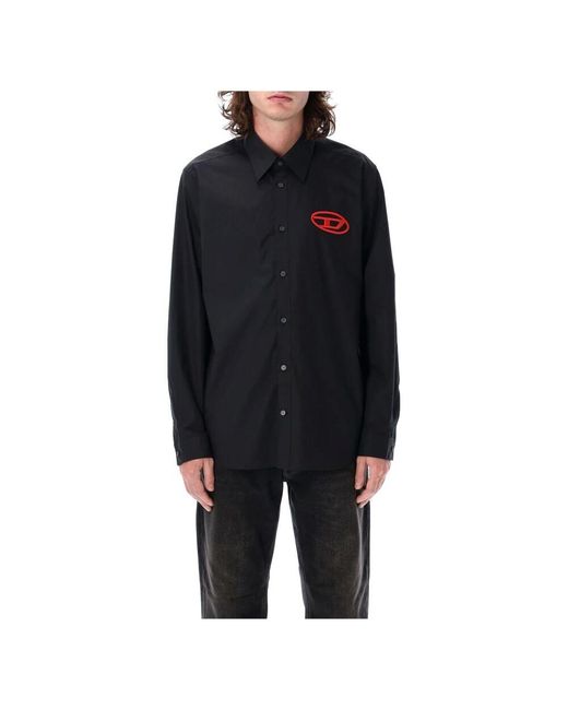 DIESEL Lässiges baumwollhemd in Black für Herren