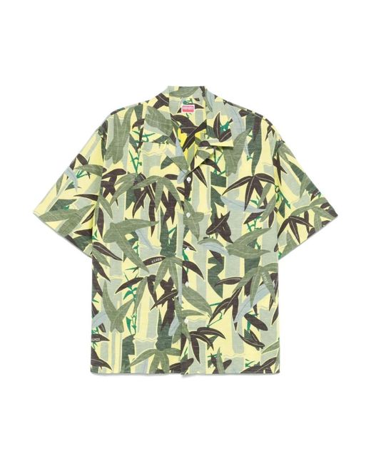 KENZO Green Short Sleeve Shirts for men