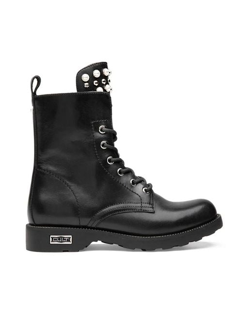 Cult Black Lace-Up Boots