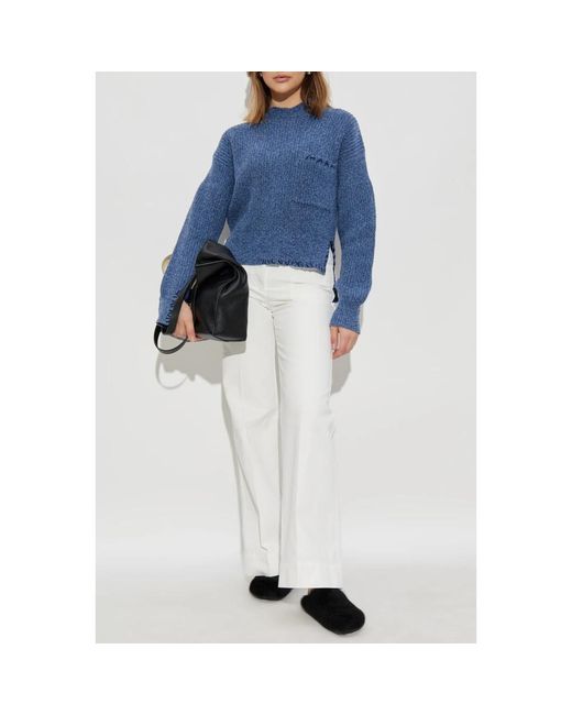 Marni Truien & Vesten ,Blauw ,Wol Wollen Coltrui in het Blue