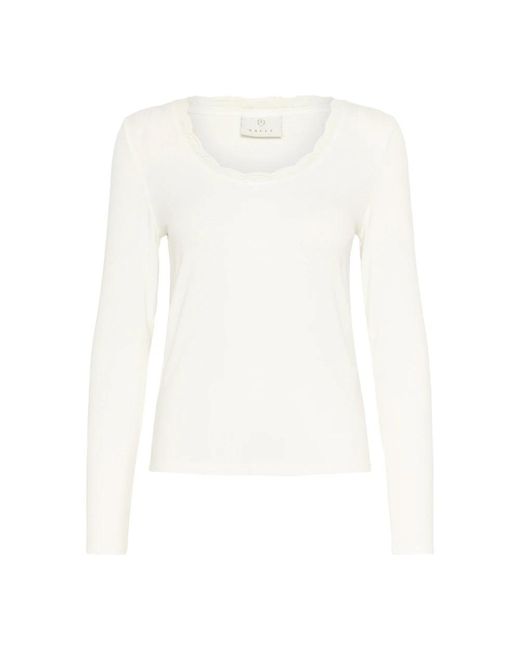 Long Sleeve Tops di Kaffe in White