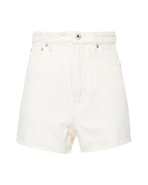 KENZO White Denim Shorts