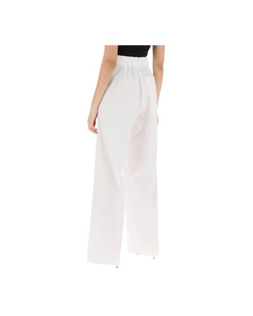 Trousers > wide trousers Dries Van Noten en coloris White