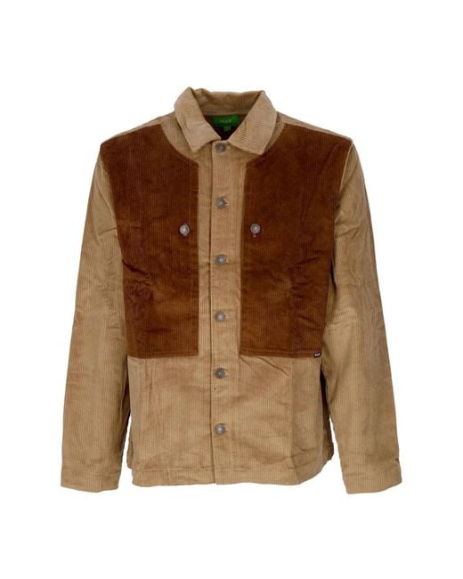 Huf Brown Light Jackets for men