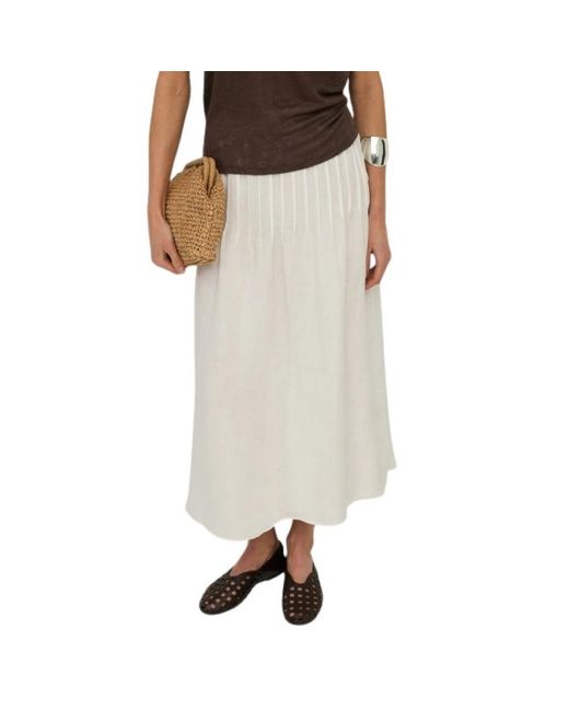 Midi Skirts Yerse de color Natural