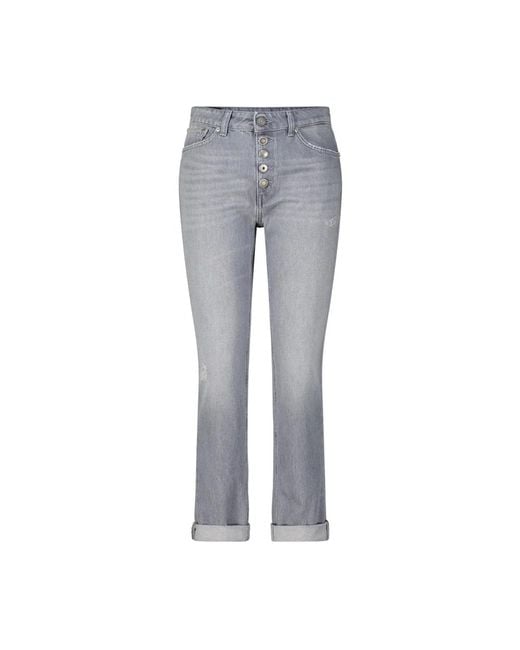 Dondup Women's Gray Cropped Jeans