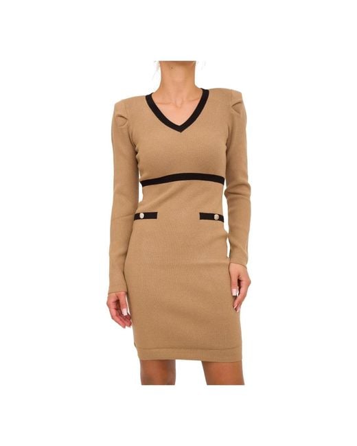 Liu Jo Natural Knitted Dresses