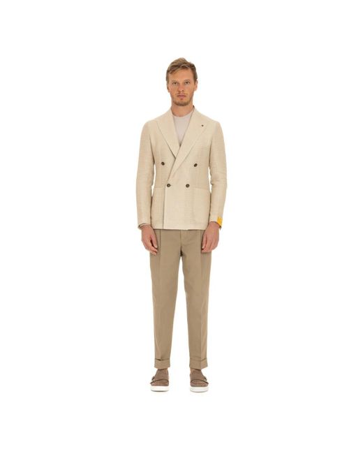 Tagliatore Jassen ,Double-Breasted Jacket Superlight Fabric in het Natural voor heren
