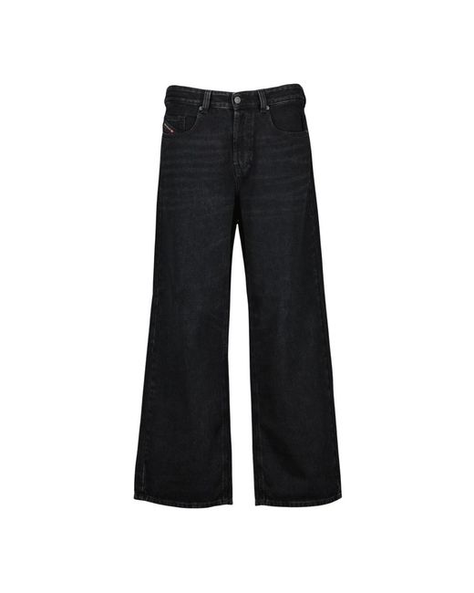 DIESEL Black Wide Jeans for men