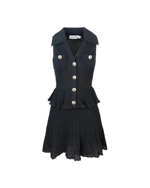Self-Portrait Short Dresses in het Black