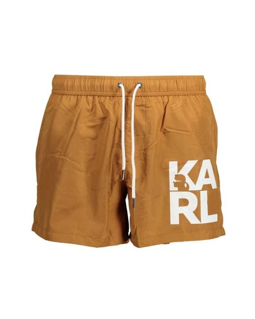 Karl Lagerfeld Bruin Polyester Zwemkleding in het Brown voor heren