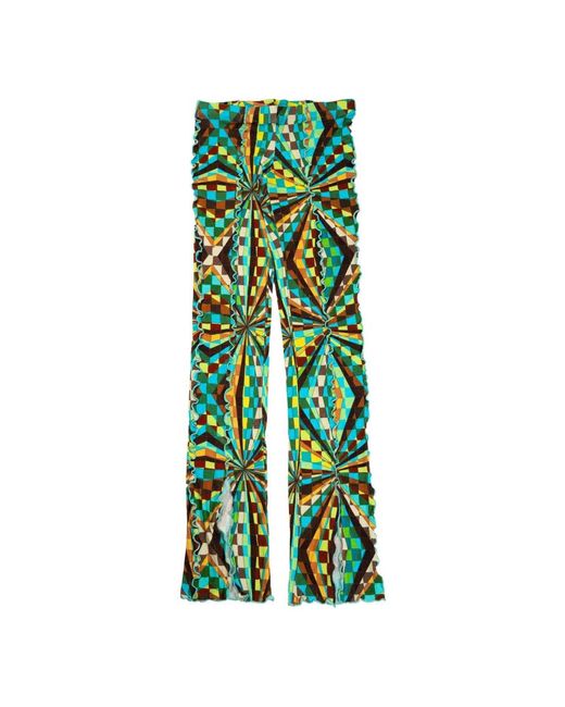 Siedres Green Wide Trousers