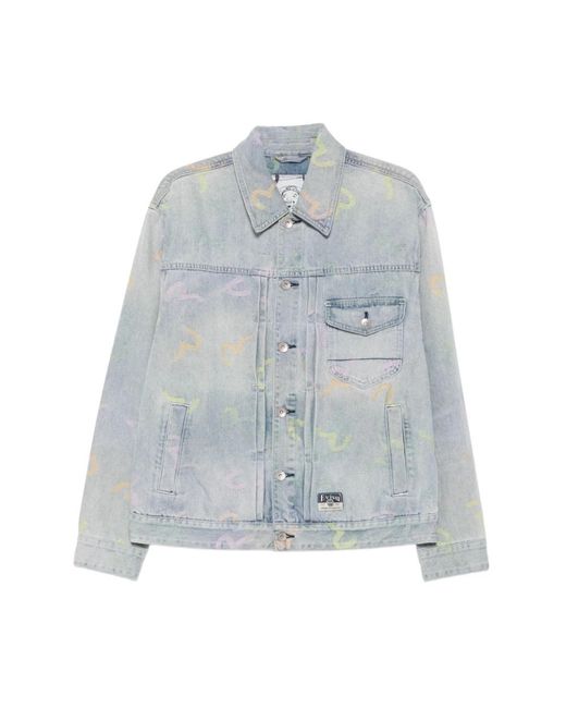 Denim Jackets Evisu de hombre de color Blue