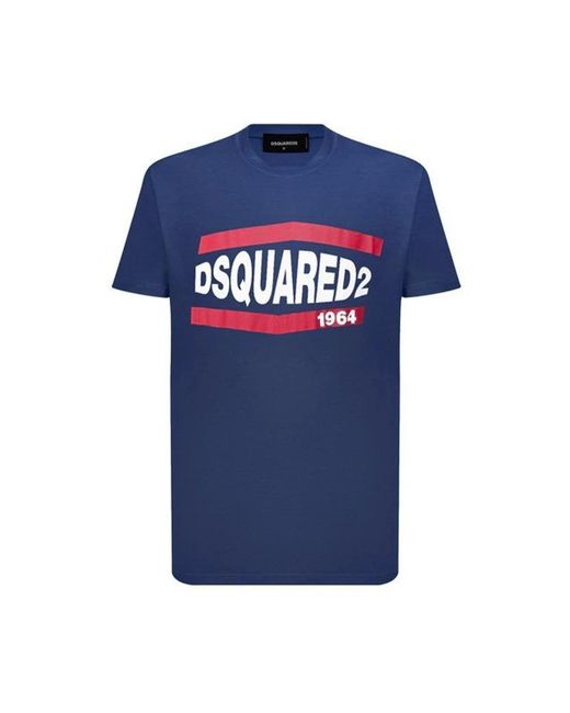 DSquared² Blue 2 1964 Logo Tee for men