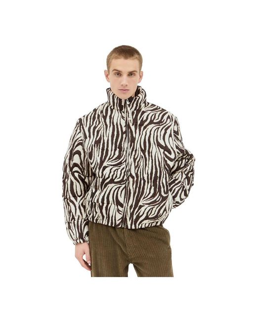 ERL Zebra Stepp Puffer Jacke in Brown für Herren