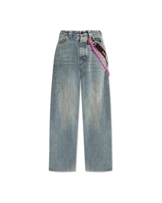 Balenciaga Wide Jeans in het Blue