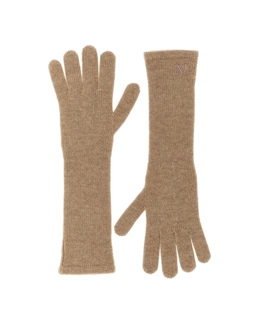 Gloves Max Mara de color Natural