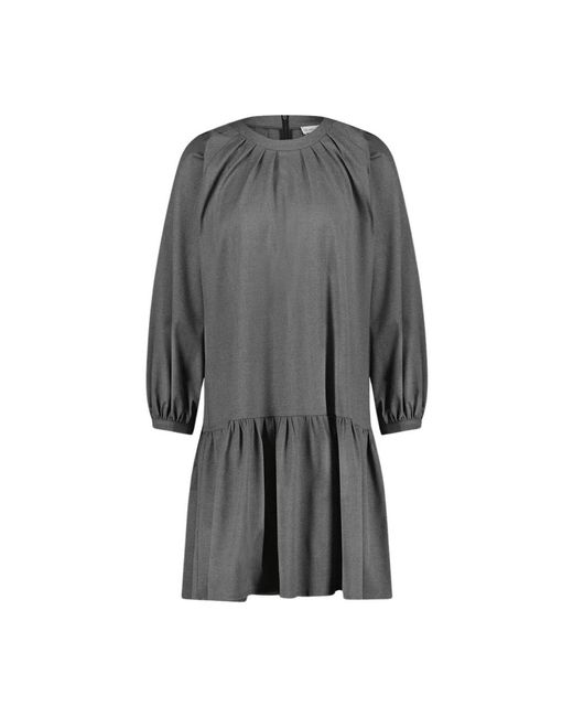 Jane Lushka Gray Trendiges dunkelgraues kleid mit einzigartigen details