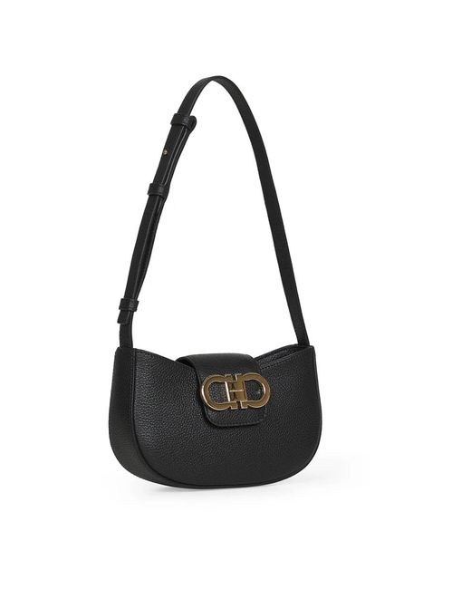 Ferragamo Black Shoulder Bags