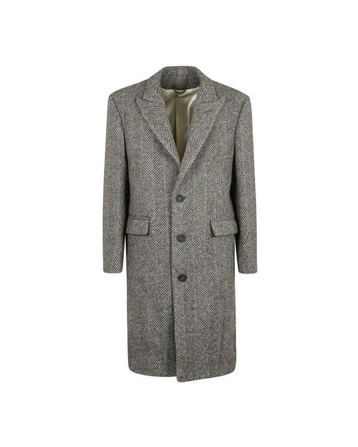 Golden Goose Deluxe Brand Gray Single-Breasted Coats for men
