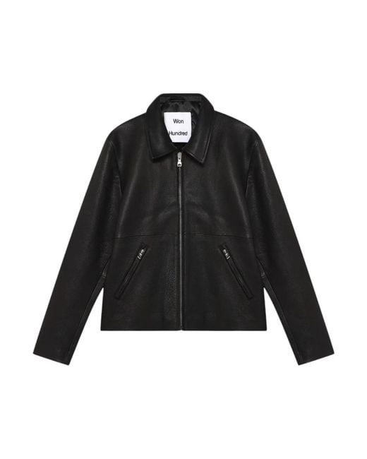 Leather Jackets Won Hundred de hombre de color Black