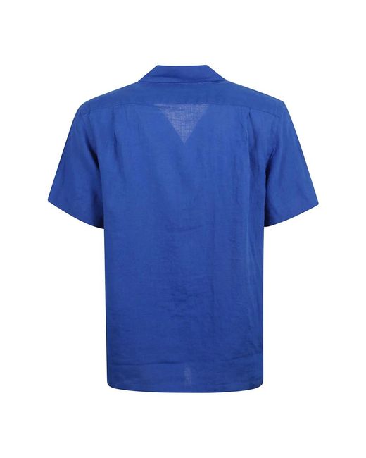 Ralph Lauren Blaues leinen polo shirt in Blue für Herren