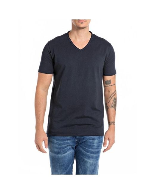 T-Shirts Replay de hombre de color Black