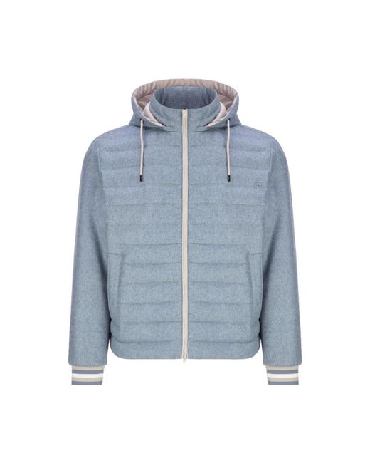 Herno Cashmere En Zijde Donsjas in het Blue voor heren