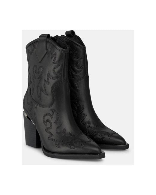 Alma En Pena. Black Cowboy & Biker Boots