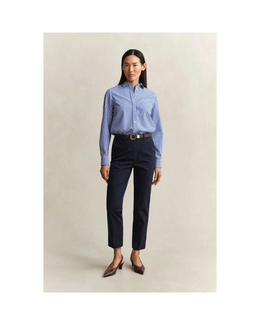 Gant Blue Straight Trousers