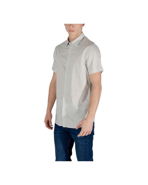 ARMANI EXCHANGE Gray Short Sleeve Shirts for men