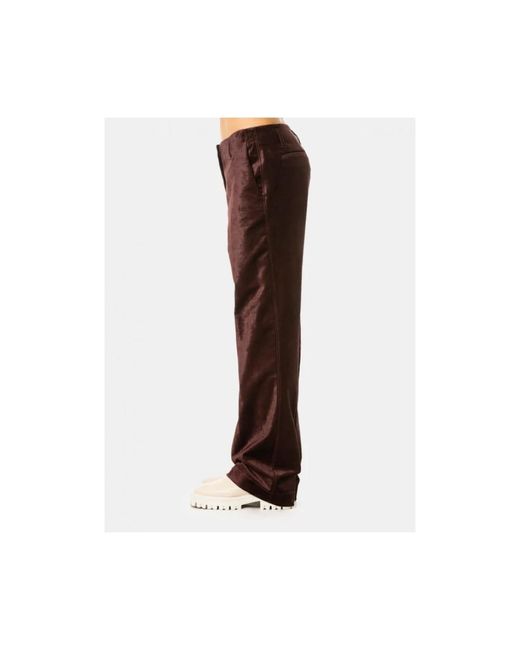 Forte Forte Velvet Wide Leg Broek in het Brown