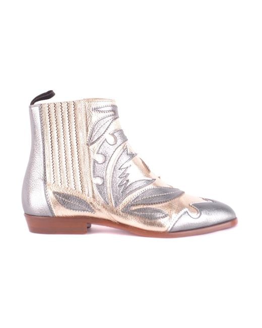 Santoni Pink Cowboy Boots