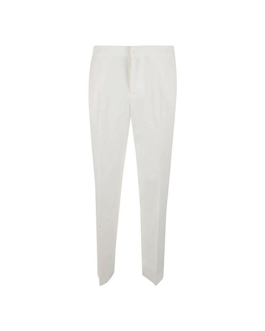 Fabiana Filippi White Slim-Fit Trousers