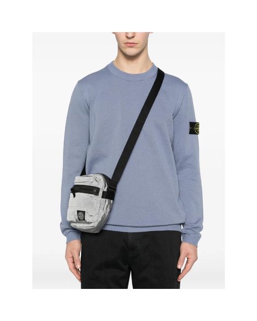Stone Island Black Cross Body Messenger for men