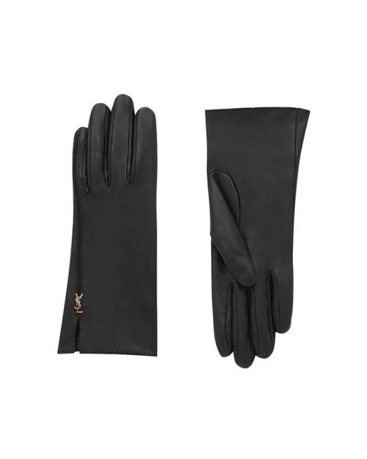 Saint Laurent Black Gloves
