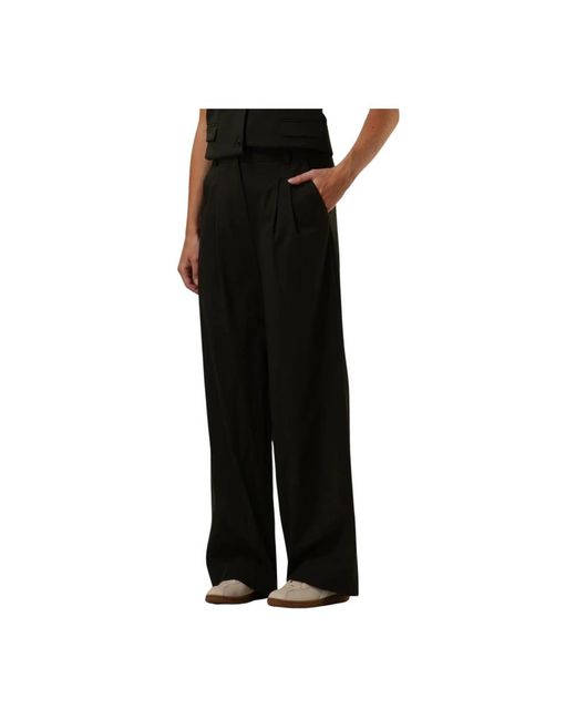 Modström Broeken ,Zwart ,Polyester Elegante Groene Kimanamd Broek in het Black