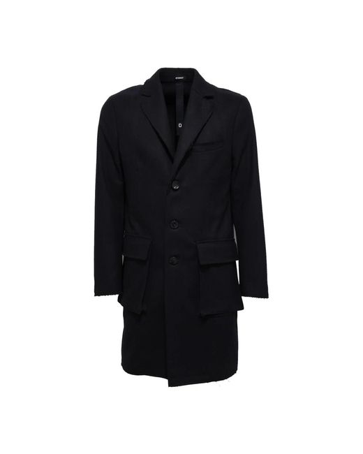 Officina 36 Black Single-Breasted Coats for men