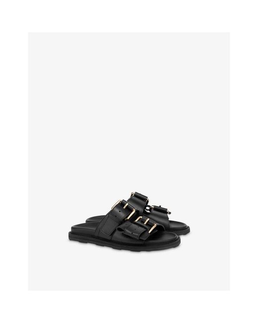 Moschino Black Sliders