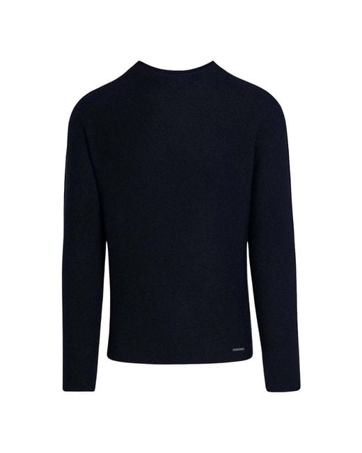 ALPHATAURI Blue Round-Neck Knitwear for men