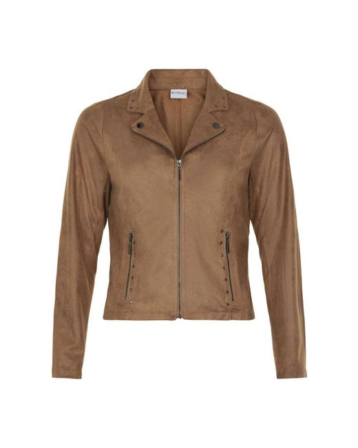 iN FRONT Jassen ,Bruin ,Polyester Stijlvolle Mapelina Jas in het Brown