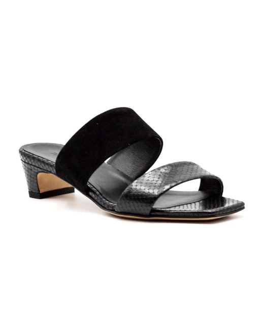 Mara Bini Black Heeled Mules