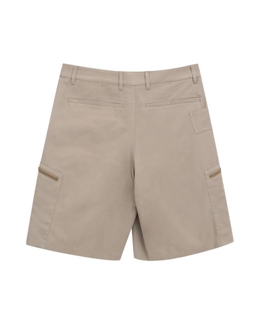 Dior Korte Broeken ,Katoen Cargo Shorts Met Ritssluiting Zakken in het Natural voor heren