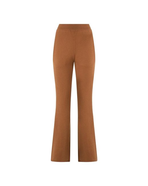 Alberta Ferretti Brown Wide Trousers