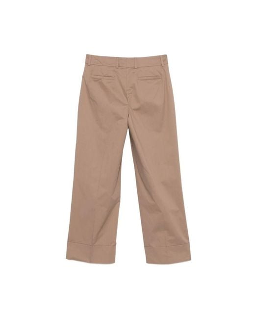 Incotex Brown Cropped Trousers