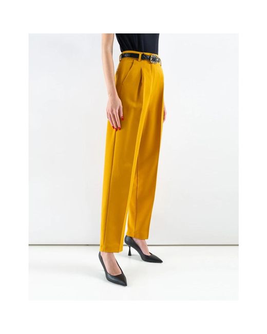 Liu Jo Yellow Tapered Trousers