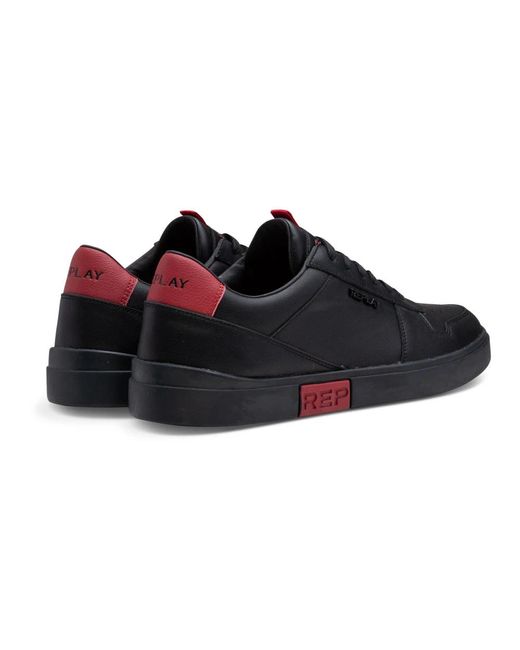 Replay Polaris court stylische sneakers in Black für Herren