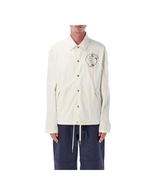 Moncler White Light Jackets for men