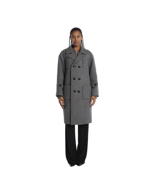 Double-Breasted Coats di N°21 in Gray